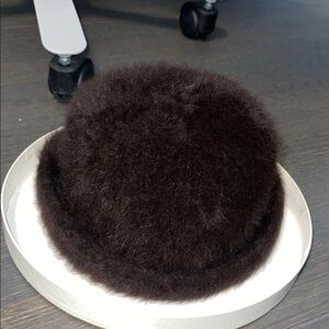 Philip Treacy Dark Brown Fur Hat